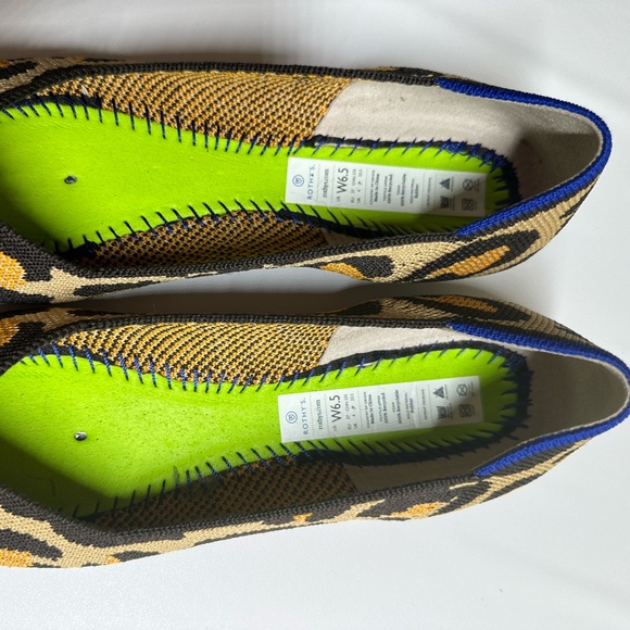Rothy’s Cheetah Print Flats Comfort Shoes 6.5 - Picture 11 of 13